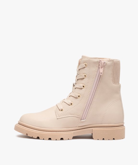 Bottines filles pastel à semelle crantée et col sportswear vue3 - GEMO (ENFANT) - GEMO