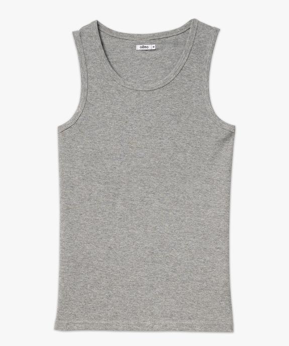 Débardeur uni en maille côtelée homme vue5 - GEMO 4G HOMME - GEMO