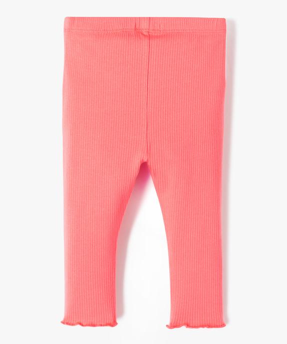 Legging en maille côtelée avec bas froncé bébé fille  vue3 - GEMO 4G BEBE - GEMO