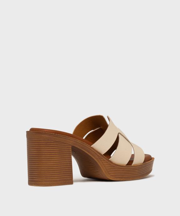 Mules à talon haut et bout ouvert femme vue4 - FOLLOW ME - GEMO