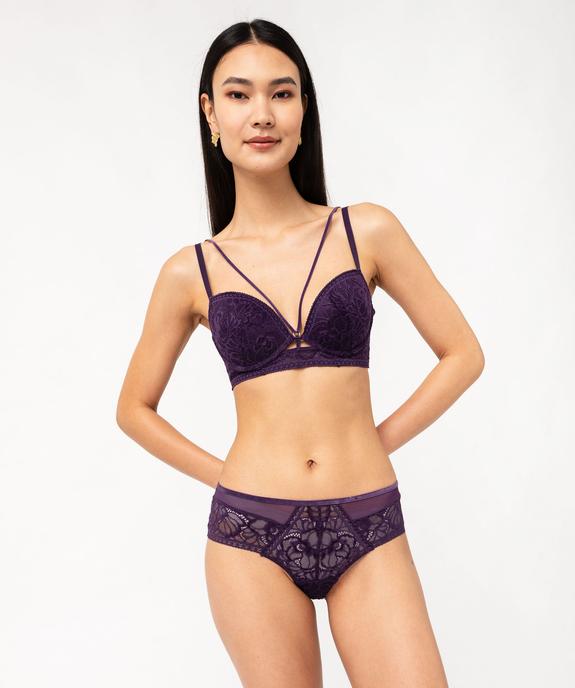 Soutien-gorge push-up avec brides velours - GEMO(HOMWR FEM) Soutien-gorge push-up avec brides velours vue3 - GEMO(HOMWR FEM) - GEMO