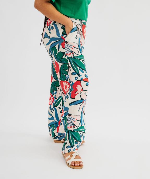 Pantalon ample fluide imprimé femme grande taille vue1 - GEMO (G TAILLE) - GEMO