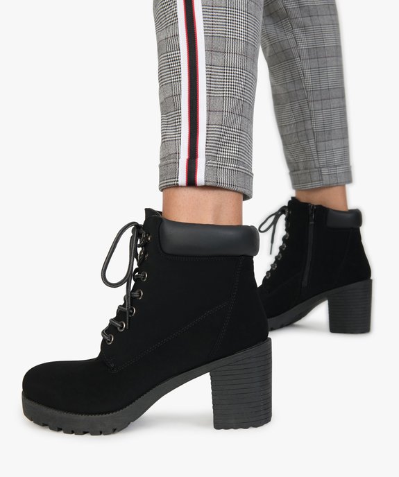 Boots femme à talon et semelle crantée vue1 - VALENTINA BALDA - GEMO