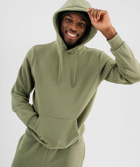 Sweat à capuche en molleton doux homme vue2 - GEMO 4G HOMME - GEMO