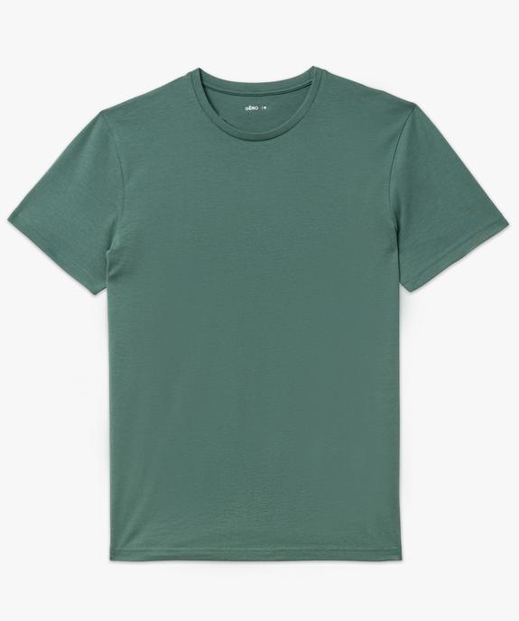 Tee-shirt à manches courtes et col rond homme vue4 - GEMO 4G HOMME - GEMO