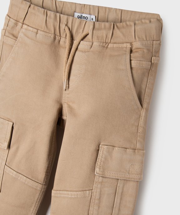 Pantalon cargo résistant à taille réglable garçon vue2 - GEMO (ENFANT) - GEMO