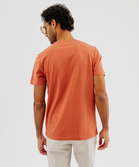 Tee-shirt à manches courtes et col rond homme vue3 - GEMO 4G HOMME - GEMO
