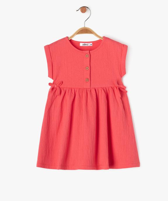 Robe bébé fille avec haut boutonné et jupe large vue1 - GEMO(BEBE DEBT) - GEMO