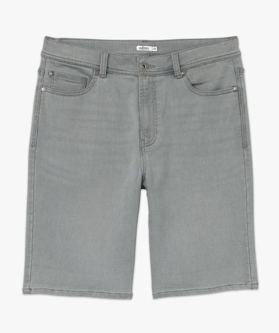 Bermuda en jean homme extensible coupe droite vue4 - GEMO 4G HOMME - GEMO