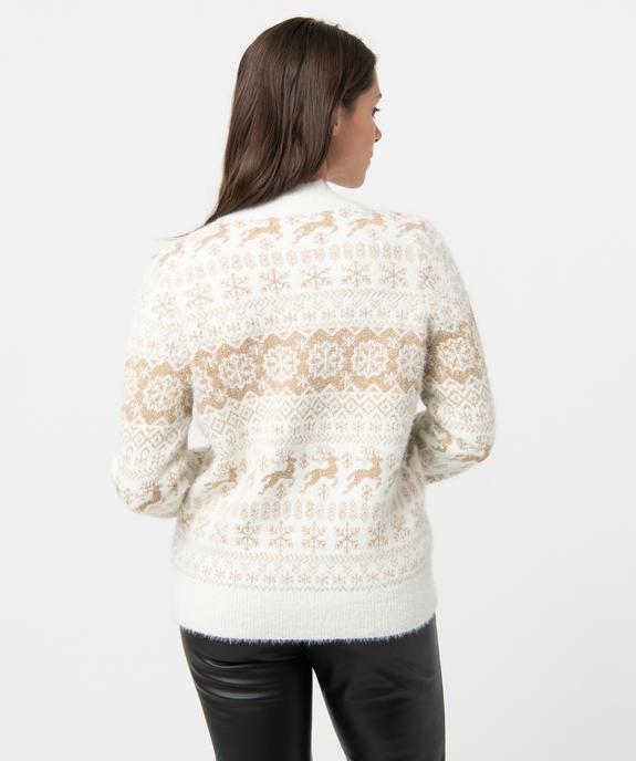 Pull de Noël femme motif jacquard vue3 - GEMO(FEMME PAP) - GEMO