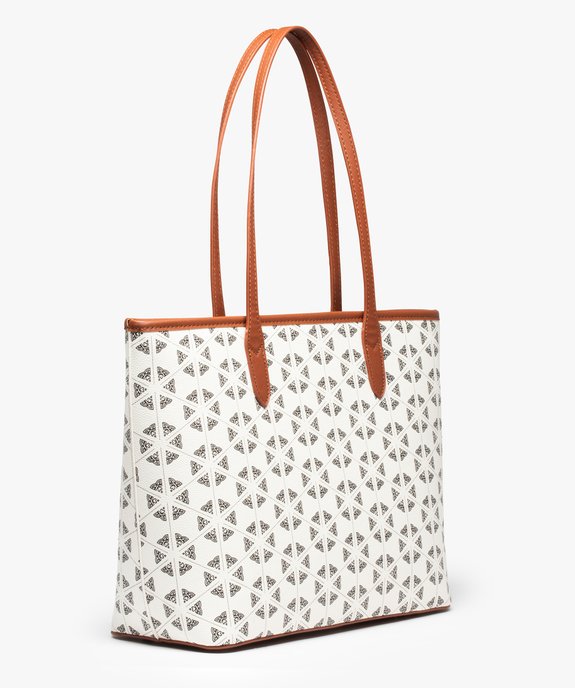 Sac femme imprimé forme cabas grande contenance vue2 - GEMO (ACCESS) - GEMO