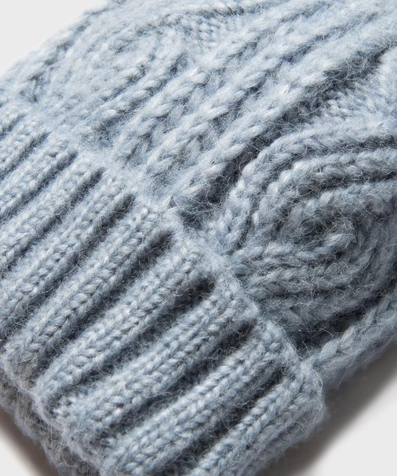 Bonnet en laine à torsades et revers fille vue2 - GEMO (ENFANT) - GEMO