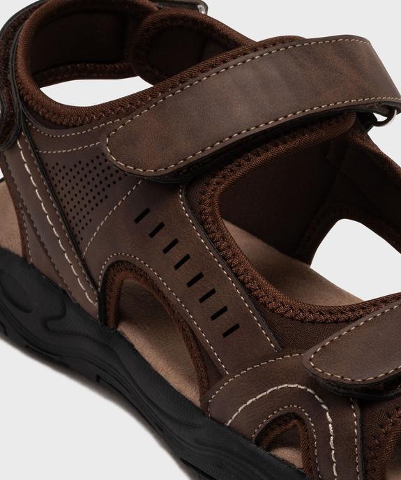 Sandale confort fermeture 3 scratchs homme vue6 - G'FLEX - GEMO