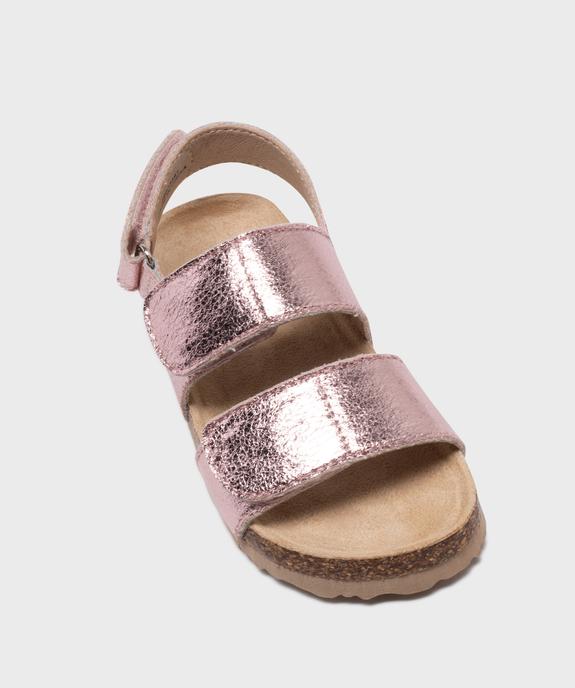 Sandales à scratch en matière métallisée fille - Lovely Wings vue5 - LOVELY WINGS - GEMO