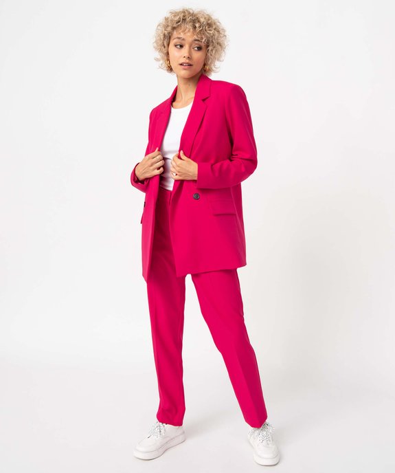 Veste blazer femme coupe droite fermeture croisée vue5 - GEMO(FEMME PAP) - GEMO