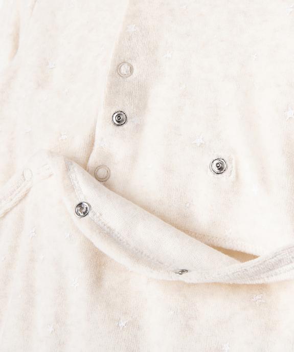 Pyjama en velours avec message brodé bébé garçon  vue3 - GEMO 4G BEBE - GEMO