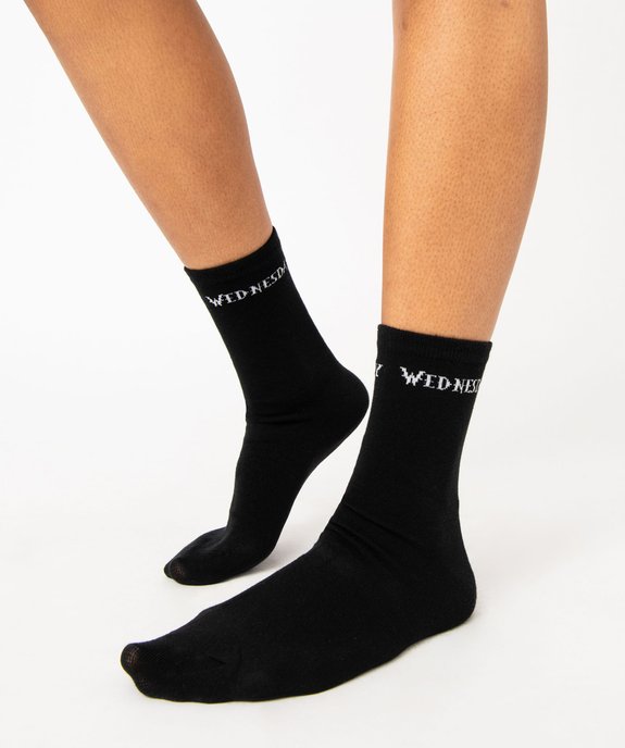 Chaussettes tige haute imprimées - Wednesday (lot de 2) vue5 - WEDNESDAY - GEMO