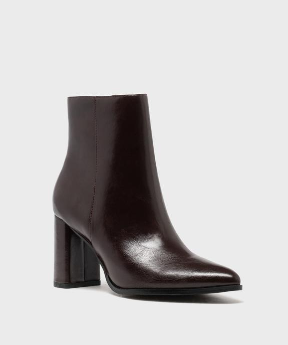 Boots à talon haut et bout pointu unies femme vue2 - FOLLOW ME - GEMO