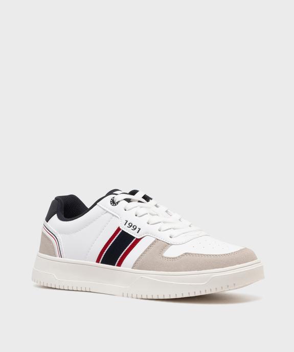 Baskets basses avec empiècements colorés homme - Urban Steps vue2 - URBAN STEPS - GEMO