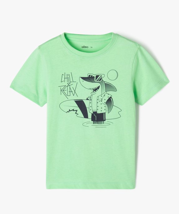 Tee-shirt à manches courtes avec motif streetwear garçon vue1 - GEMO (ENFANT) - GEMO