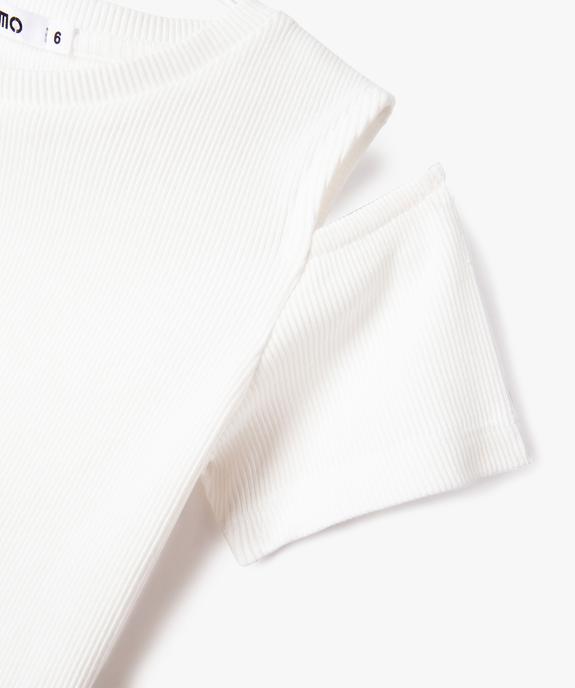 Tee-shirt à manches courtes avec épaules dénudées fille - GEMO (ENFANT) Tee-shirt à manches courtes avec épaules dénudées fille vue2 - GEMO (ENFANT) - GEMO
