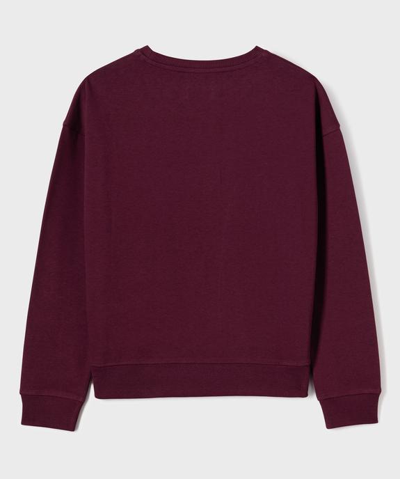 Sweat en molleton imprimé fille vue3 - GEMO 4G FILLE - GEMO