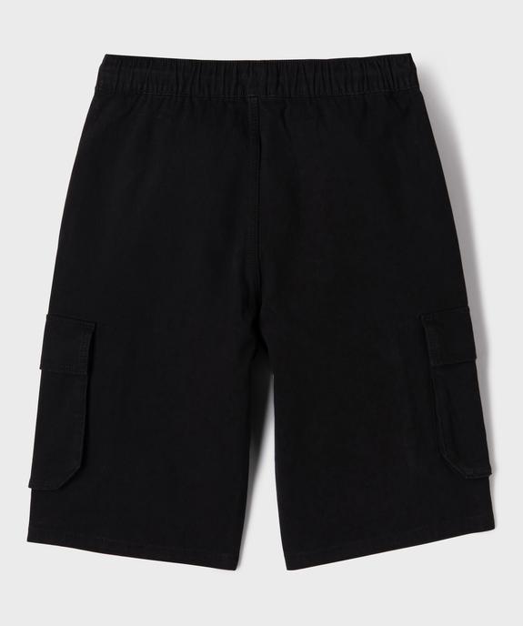 Bermuda en coton stretch coupe Loose avec poches à rabat garçon vue3 - GEMO 4G GARCON - GEMO