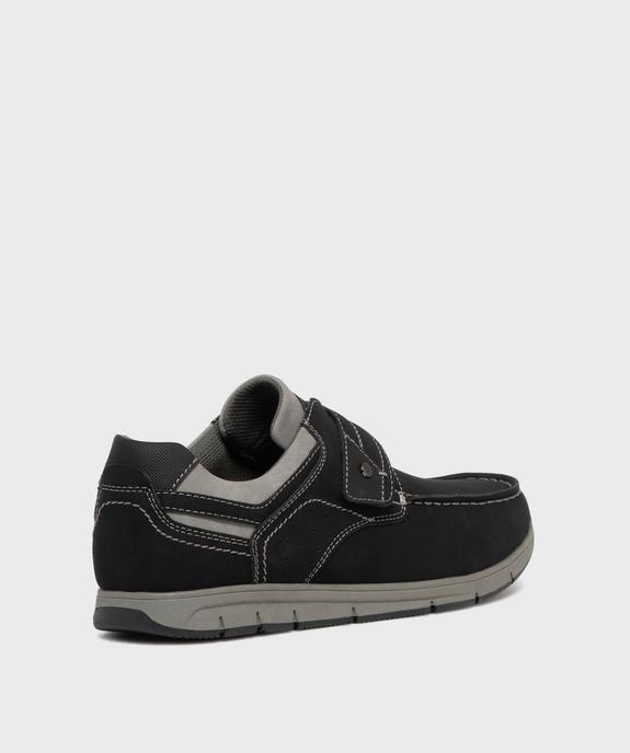 Chaussures bateau confort à scratch homme - G'Flex vue4 - G'FLEX - GEMO