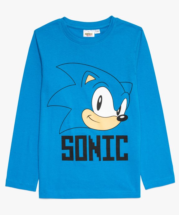 Tee-shirt garçon à manches longues imprimé Sonic - SEGA vue1 - SONIC - GEMO