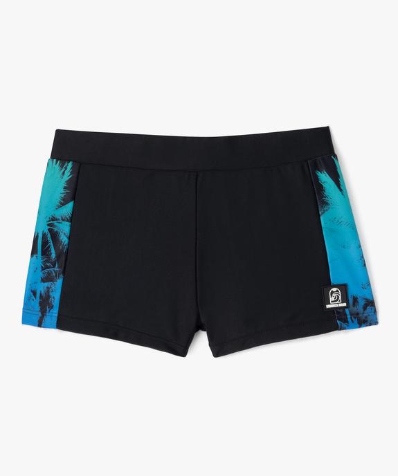 Maillot de bain boxer avec motifs palmiers sur les côtés garçon vue1 - GEMO 4G GARCON - GEMO