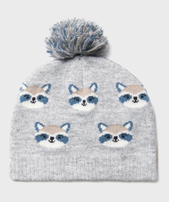 Bonnet épais à pompon et motif raton laveur bébé vue1 - GEMO(BEBE DEBT) - GEMO