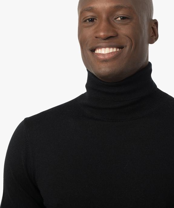 Pull homme à col roulé 100% laine mérinos vue2 - GEMO (HOMME) - GEMO