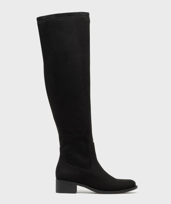 Bottes cavalières en suédine à tige chaussette femme - VALENTINA BALDA Bottes cavalières en suédine à tige chaussette femme vue1 - VALENTINA BALDA - GEMO