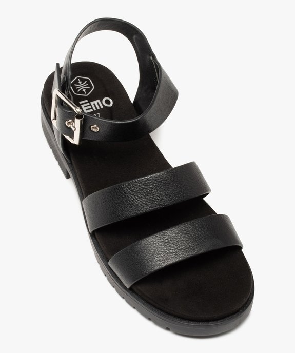 Sandales femme unies à semelle crantée style rock vue5 - GEMO (CASUAL) - GEMO