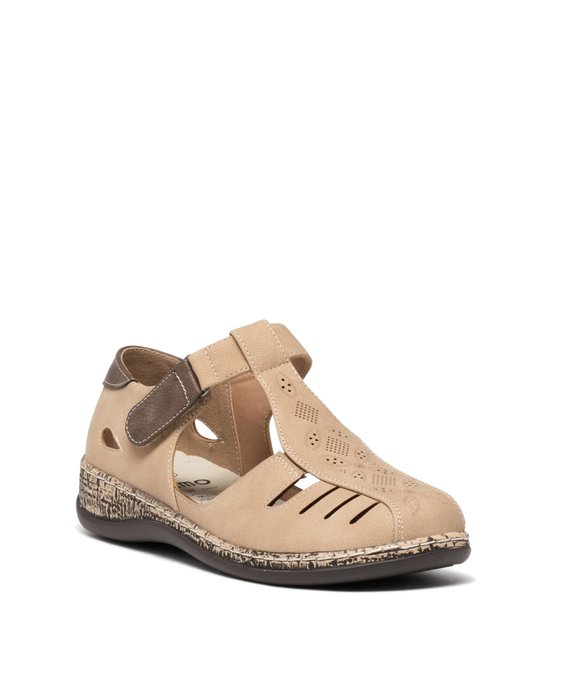 Mocassins femme ajourés et à scratch style babies  vue2 - GEMO (CONFORT) - GEMO