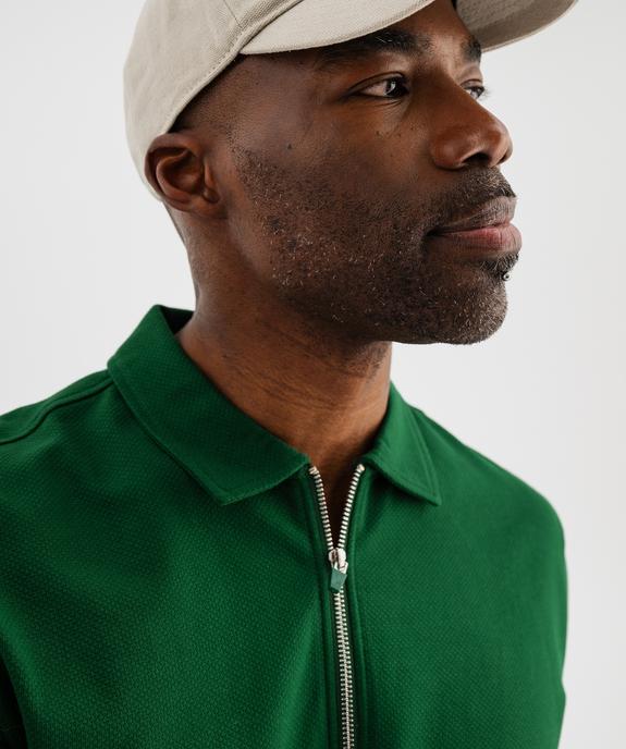 Polo manches courtes à col zippé homme vue5 - GEMO 4G HOMME - GEMO