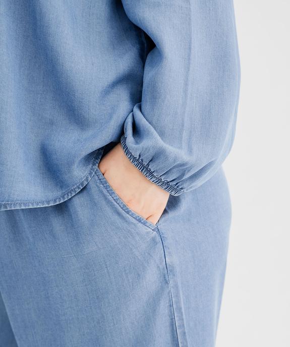 Pantacourt large en Lyocell femme grande taille vue2 - GEMO 4G GT - GEMO