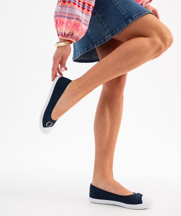 Ballerines en toile avec bout renforcé femme vue1 - VALENTINA BALDA - GEMO
