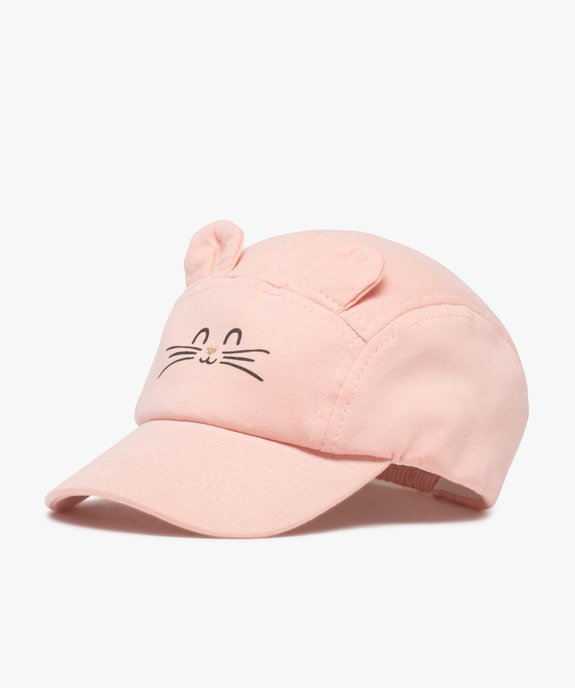 Casquette bébé fille souple à motif chat vue1 - GEMO(BEBE DEBT) - GEMO