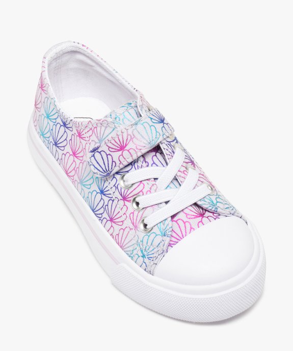 Baskets fille en toile à lacets élastiques - Les Supaires vue5 - GEMO 4G FILLE - GEMO