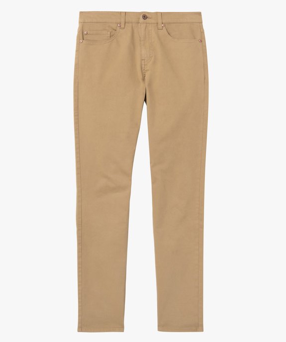 Pantalon homme coupe straight en toile vue4 - GEMO 4G HOMME - GEMO