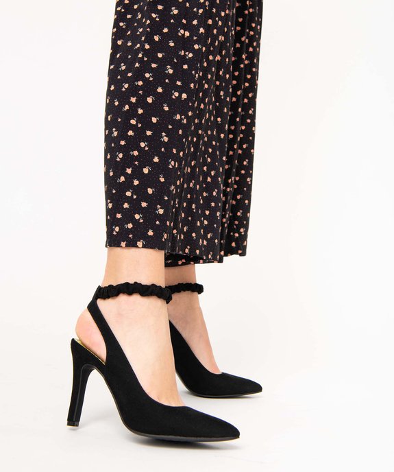 Escarpin femme ouvert à talon fin  vue1 - GEMO(URBAIN) - GEMO
