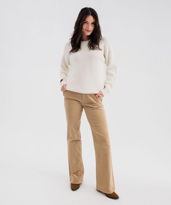 Pull en côtes perlées esprit marinière femme - LuluCastagnette vue4 - LULU CASTAGNETTE GEMO FOR GOOD - GEMO