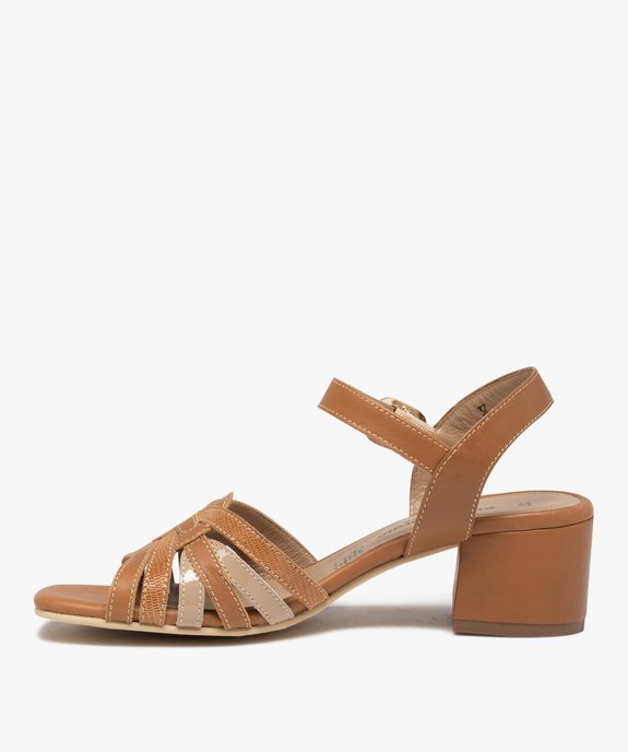 Sandales femme dessus fines brides en cuir – Pierre Cardin vue3 - PIERRE CARDIN DIFFUSION - GEMO