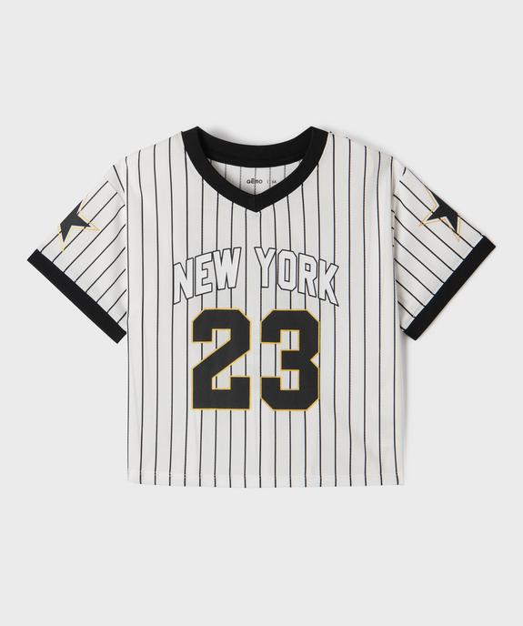 Tee-shirt de sport court à manches courtes fille vue1 - GEMO (ENFANT) - GEMO