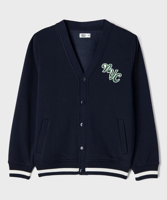 Gilet sweat à col V garçon vue1 - GEMO 4G GARCON - GEMO