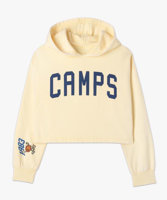 Sweat à capuche court imprimé femme - Camps United vue4 - CAMPS - GEMO