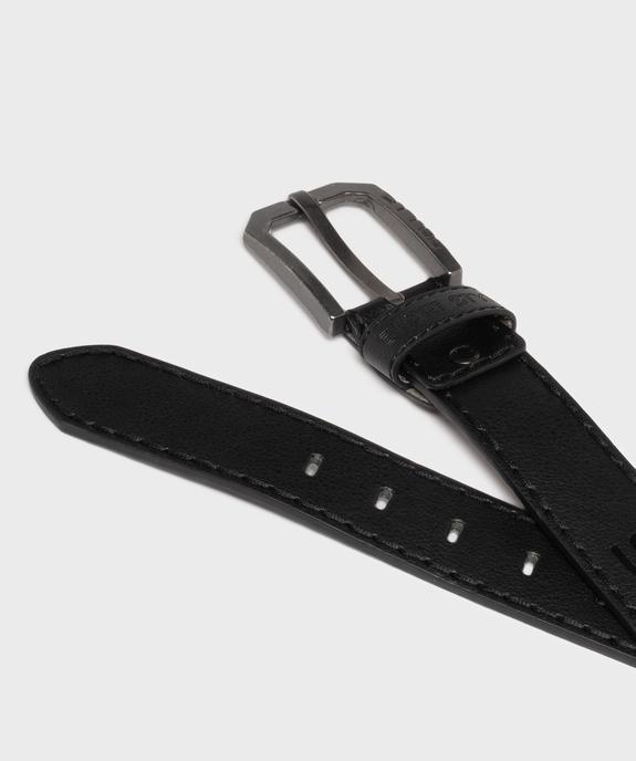 Ceinture en matière grainée avec inscription gravée homme vue6 - GEMO (ACCESS) - GEMO