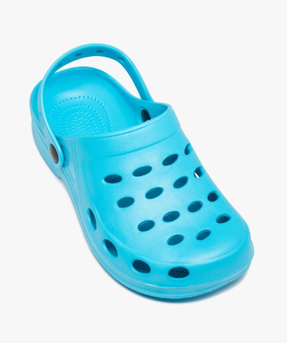 Sabots souples femme unis à perforations vue5 - GEMO (PLAGE) - GEMO
