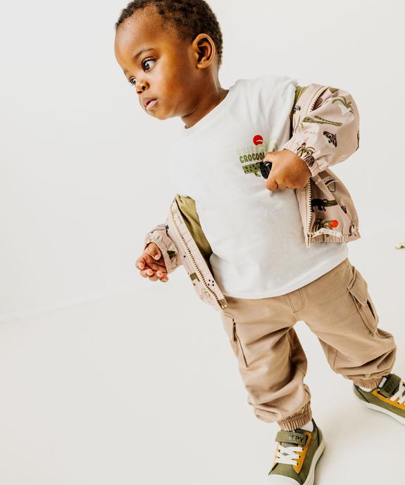 Pantalon jogger en coton bébé garçon vue5 - GEMO 4G BEBE - GEMO